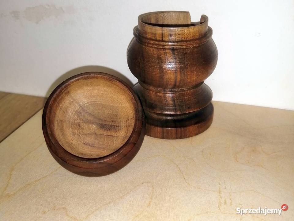 Stary drewniany zamykany pojemniczek Kraków sprzedam