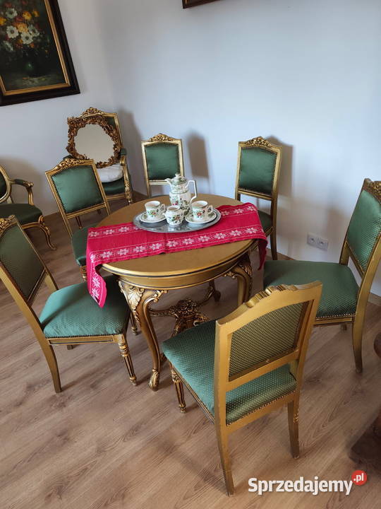 Piękny komplet stylowych mebli lustro Meble lubelskie Nałęczów