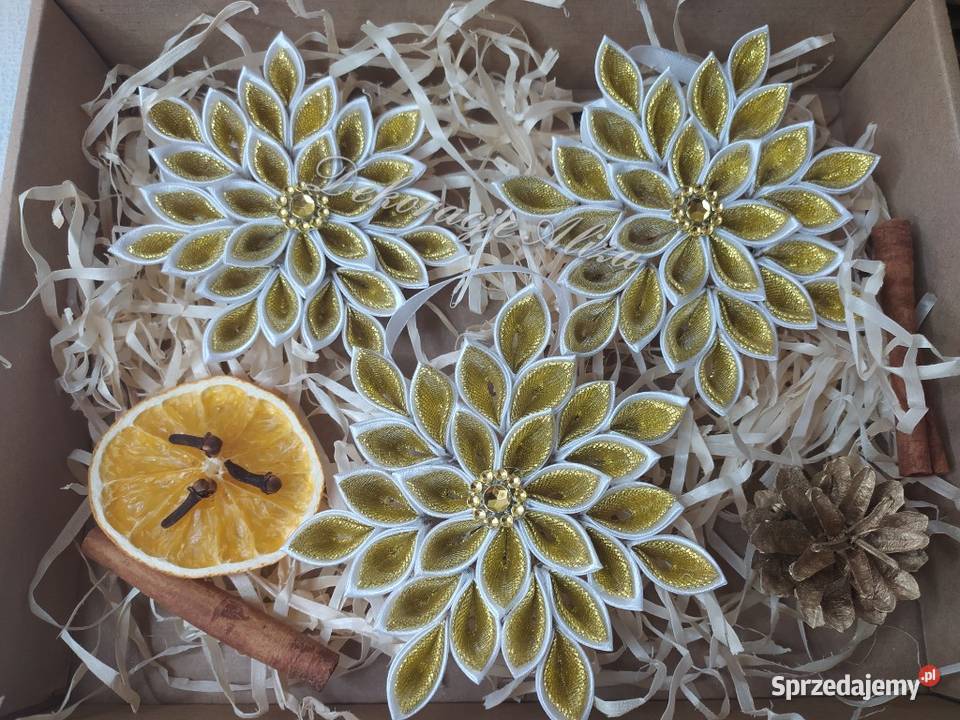 Śnieżynki zawieszki na choinkę dekoracje Boreczek