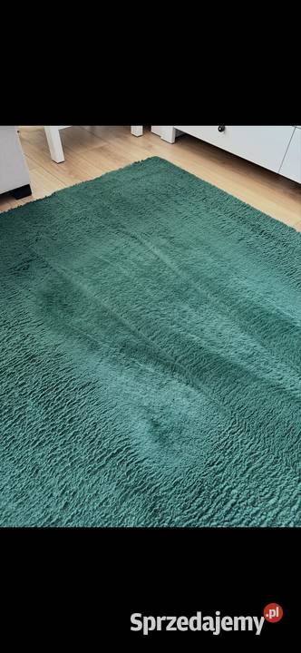 Dywan shaggy zielony 120 x 160 plus mniejszy