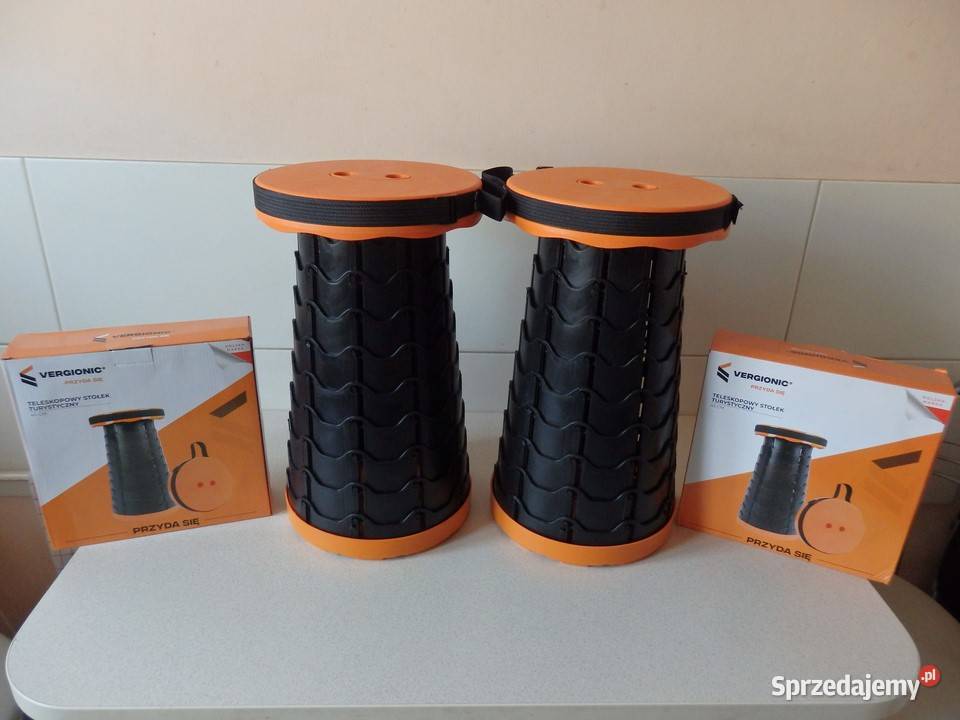 Teleskopowe Stołki Turystyczne Zestaw 2 Rzeszów sprzedam