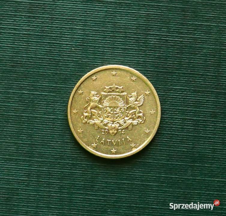 Łotwa 50 eurocentów 2014r Gliwice sprzedam