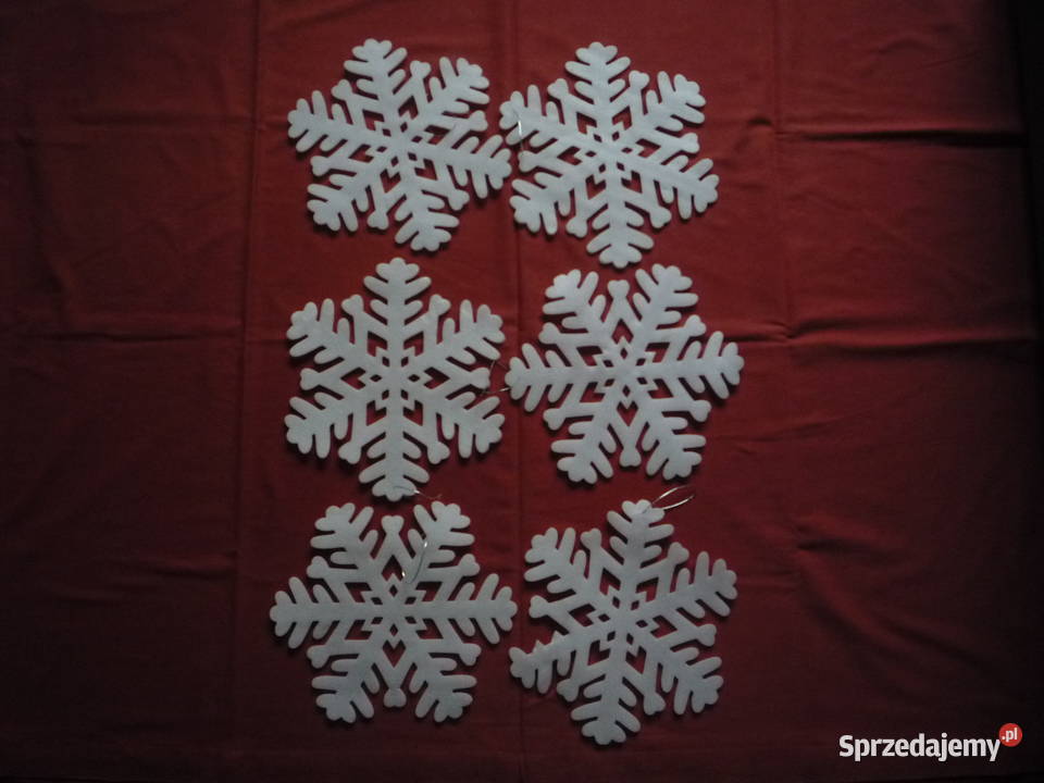 6 sztuk duże gwiazdki Śnieżynki piankowe Nowe Szczecin