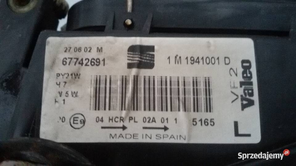LAMPY PRZEDNIE SEAT TOLEDO 2 LEON 1 Lampy przednie Elbląg