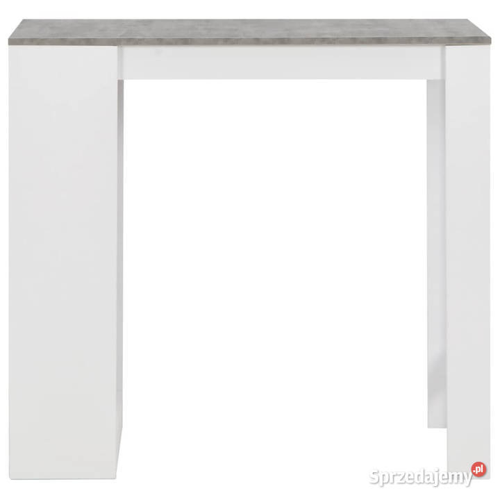 Stolik barowy z półkami biały 110 x 50 x 103 Meble