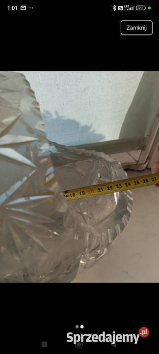 Kosz kryształ PRL Vintage Czeladź sprzedam