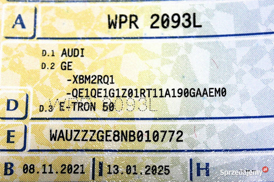 Audi etron Quattro 314 SoH 926 SalonPL FV23 Sokołów