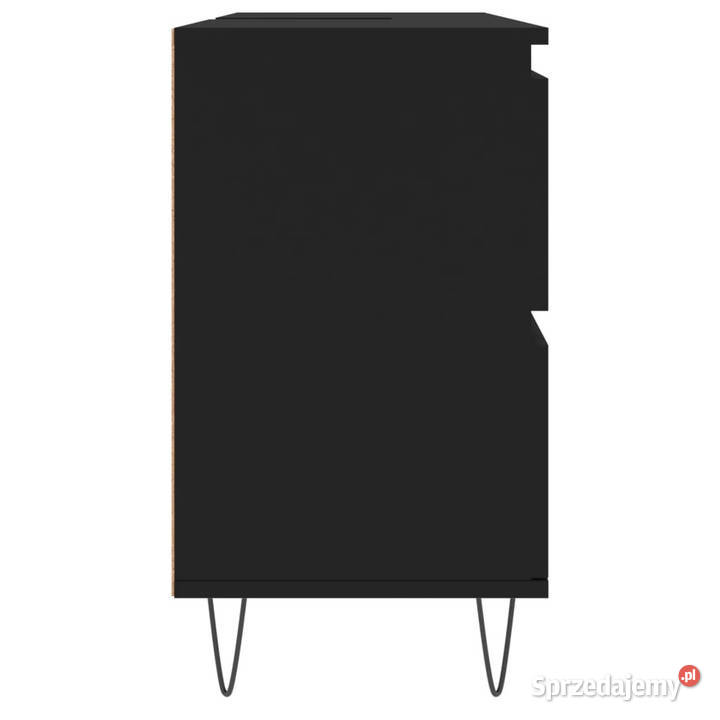 Szafka łazienkowa czarna 80x33x60 materiał