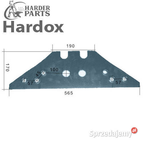 Płoza krótka HARDOX 073608S części do pługa Suwałki