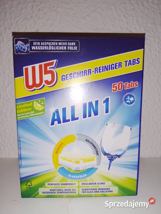 Tabletki do zmywarki 50 Tabletki do zmywarek Wieruszów sprzedam