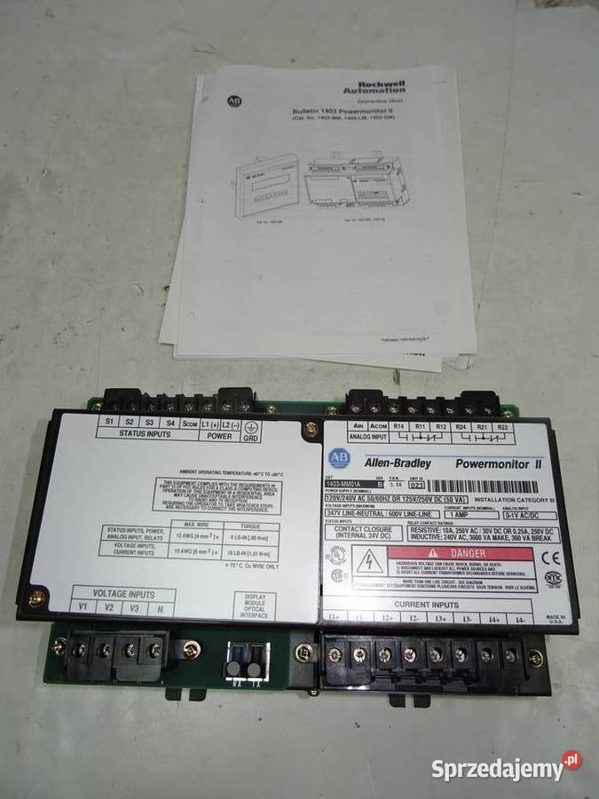 ROCKWELL AUTOMATION POWERMONITOR II BULLETIN świętokrzyskie Wąchock