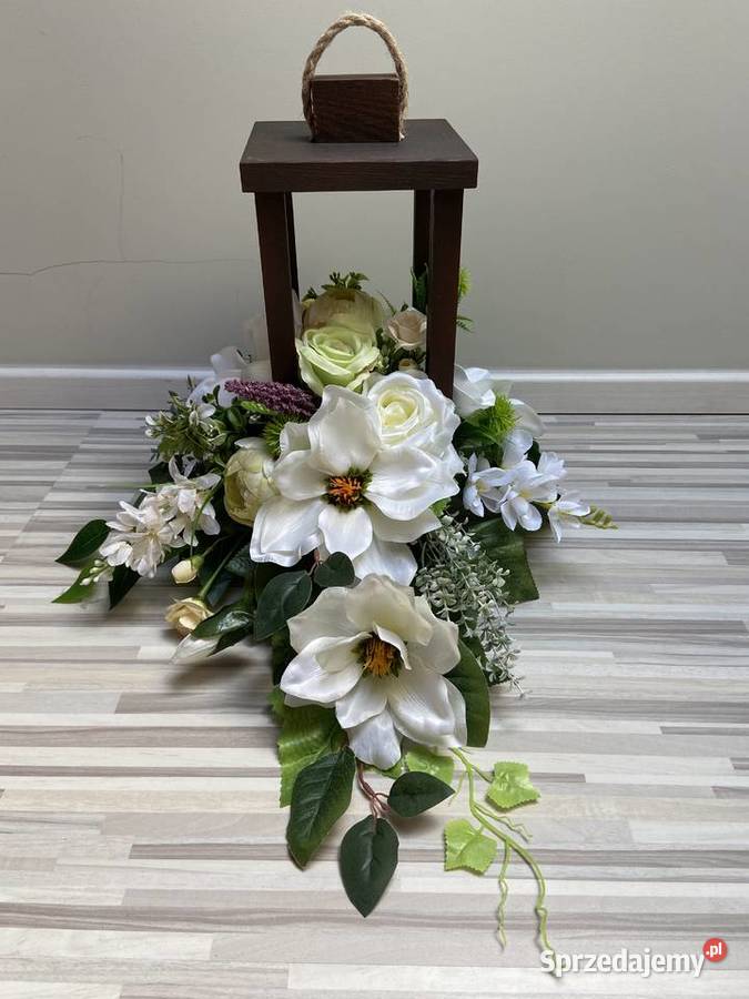 Kompozycja kwiaty sztuczne cmentarz stroik grób sprzedam