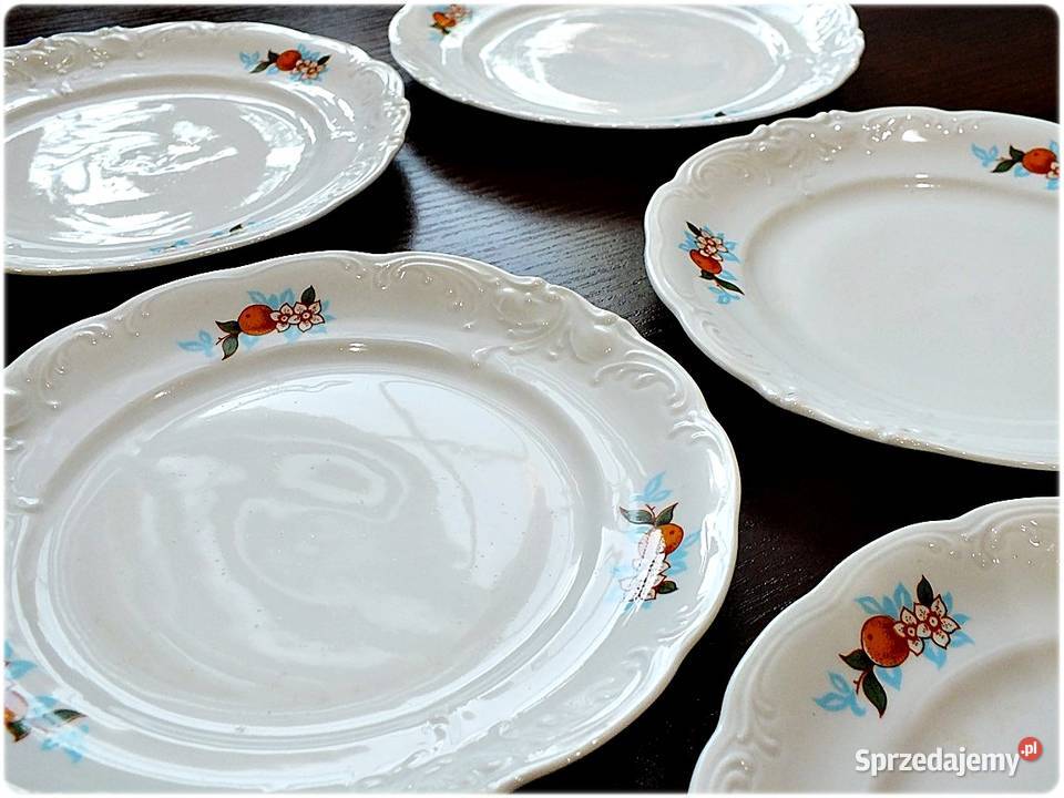 Talerz Talerzyk deserowy Fabryka Porcelany Wawel biały sprzedam