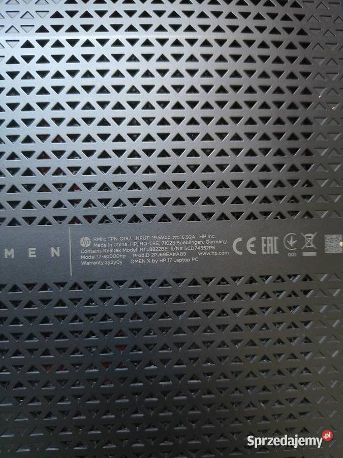 HP OMEN X 17ap000np 173 zasilacz klawiatura NIE Łódź