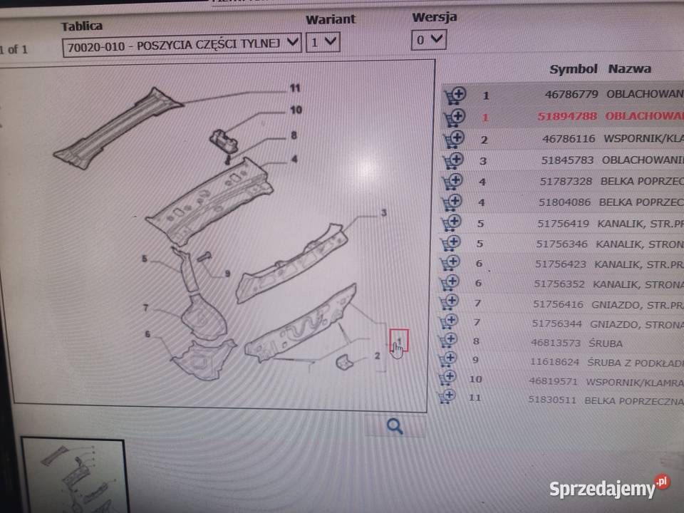 51894788 pas tylny do fiat Bravo II osobowe Warszawa