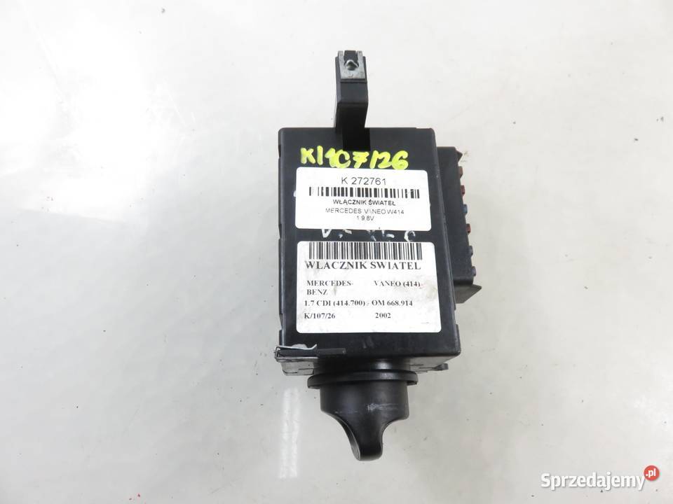 WŁĄCZNIK ŚWIATEŁ MERCEDESBENZ VANEO 414 Czujniki i sterowniki świateł