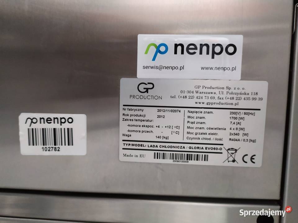 Witryna lada chłodnicza otwarta GP Gloria 60 Kazuń Polski