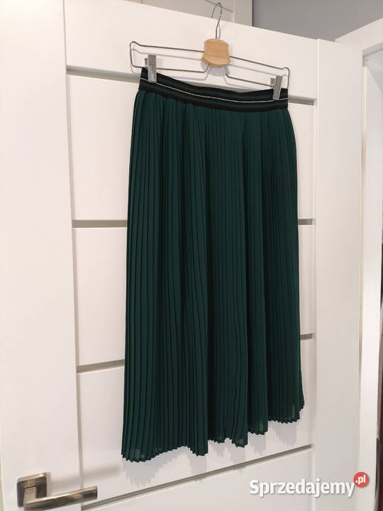 Spódnica damska świąteczna plisowana butelkowa Spódnice i sukienki