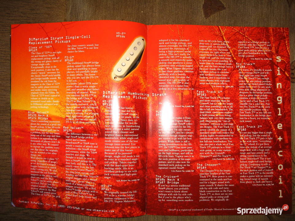 Di Marzio Pickups 2000 catalog katalog Kępice sprzedam