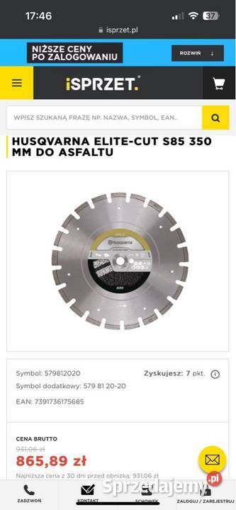 Tarcza 350 do asfaltu świeżego betonu husqvarna