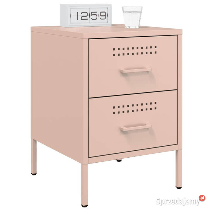 Szafki nocne 2 różowe 36x39x505 stal WM842925 Warszawa sprzedam