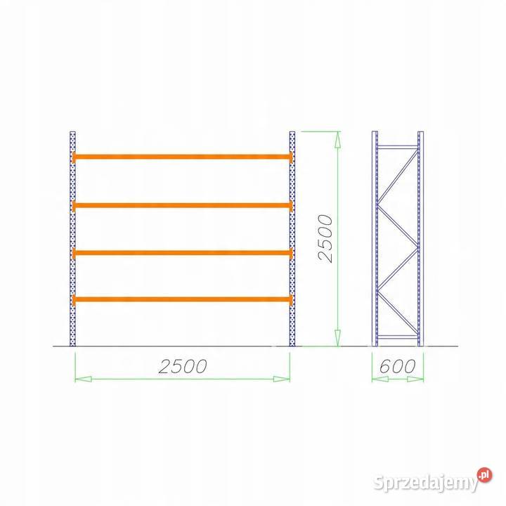 REGAŁ MAGAZYNOWY METALOWY WYTRZYMAŁY MRTK46 Toruń