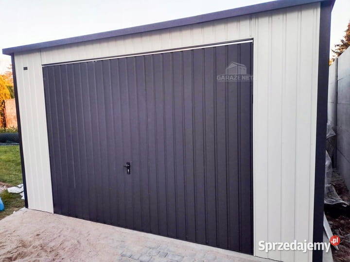 GARAŻ BLASZANY 4m x 5m SPAD TYŁ BRAMA UCHYLNA małopolskie Łapanów