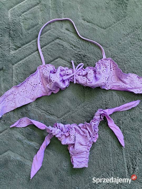 Piękne liliowe bikini strój kąpielowy Calzedonia Nisko sprzedam