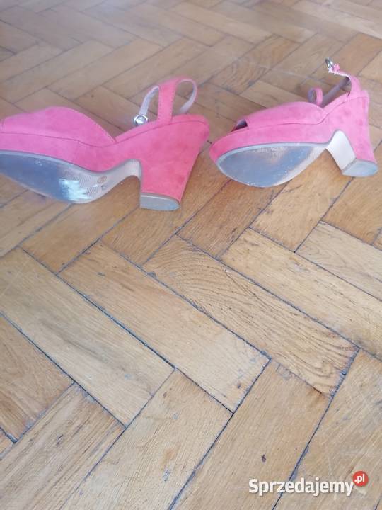 Buty skóra kolor łososiowy Rozmiar 38 Półbuty
