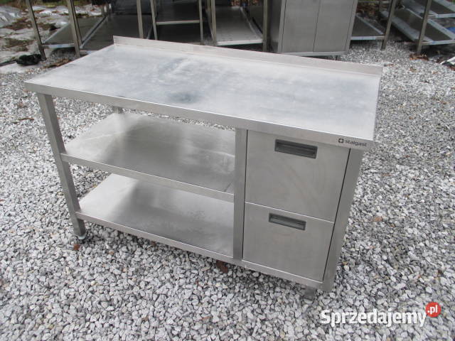 Stół Gastronomiczny Z 2 Półkami i Szufladami Biznes i Przemysł Ostrów Wielkopolski