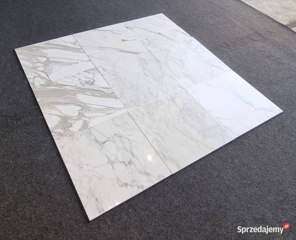 PŁYTKI MARMUROWE BIANCO CALACATTA DUŻE 60X60X1 Płytki podłogowe Bielawa