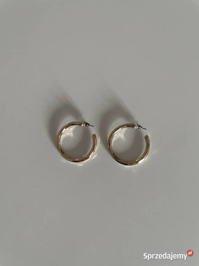 Złote kolczyki koła raw cut Parfois