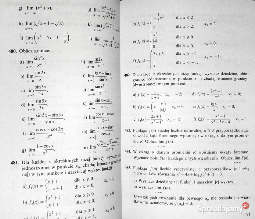 Zbiór zadań z matematykikl kl 34 LO Norbert Chełm