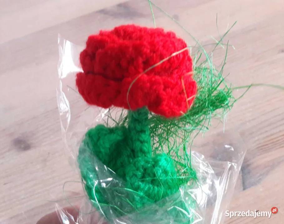 Kwiat róża ręcznie robiona prezent Kraków