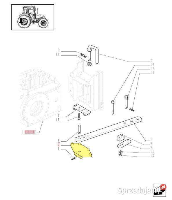 Wspornik belki zaczepowej Case Holland 5095154 podlaskie Białystok