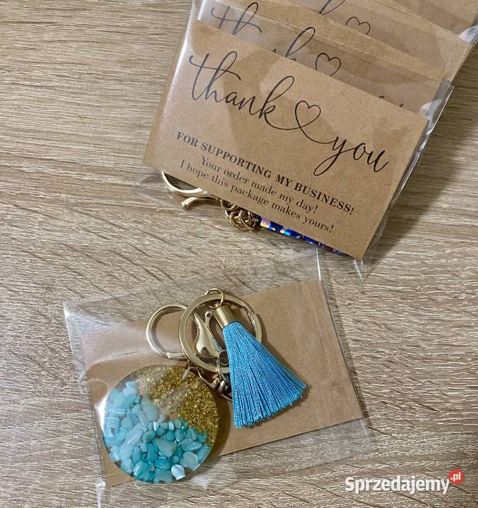 Brelok do kluczy z turkusowymi kamieniami Kielce