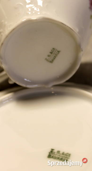 ZEH Scherzer Filiżanka Duet Bavaria 18801910 Porcelana i szkło Dobrzany