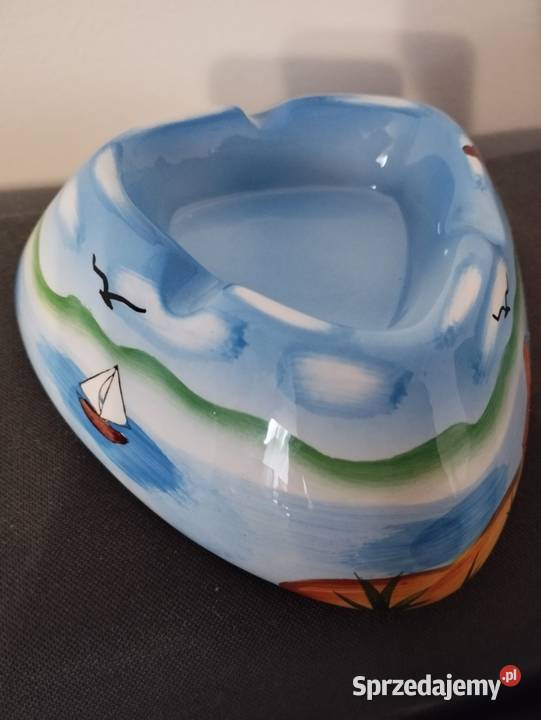 Ceramiczna popielniczka z ładnym motywem morskim Porcelana i szkło Antyki, Sztuka, Kolekcje Pszczyna