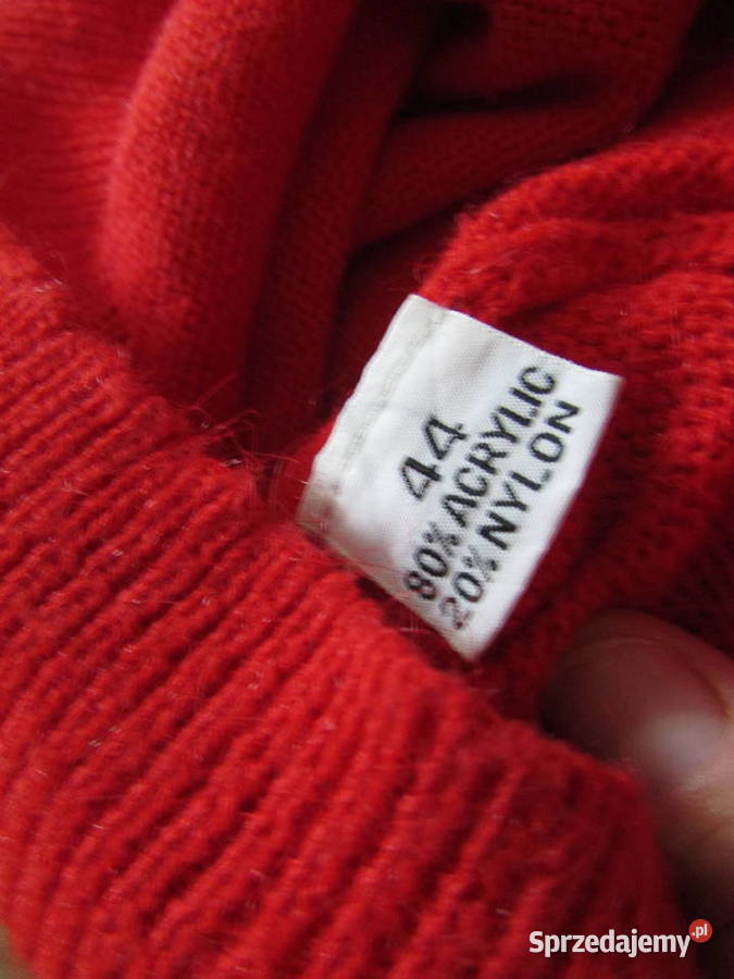 swetr czerwony z kokardą cekiny 4244 XLXXL Rozmiar 42(XL) Swetry i golfy Kraków