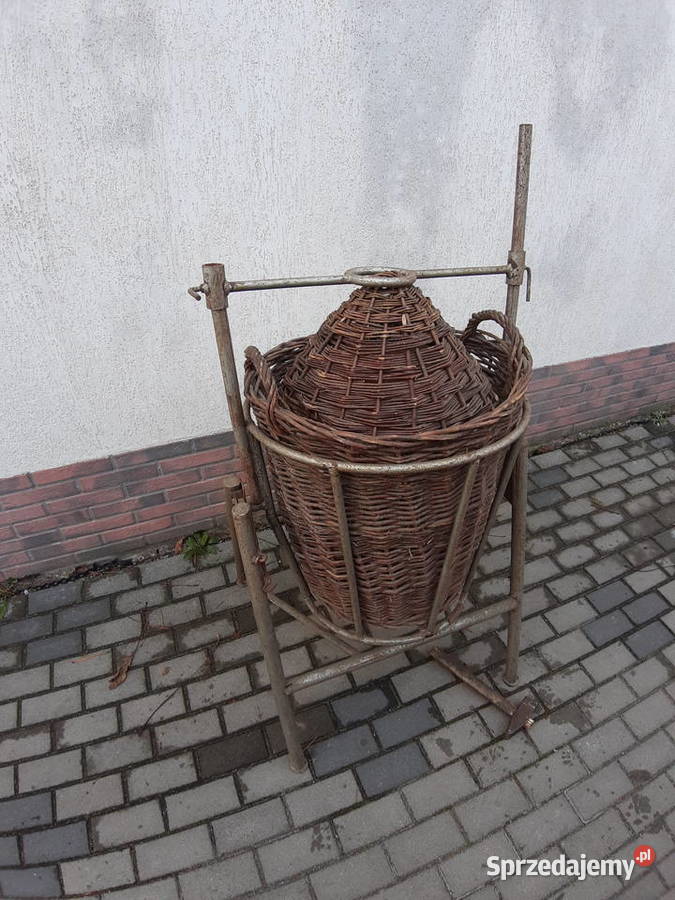 Stojak na butle gąsior z koszem i butlą Pokój