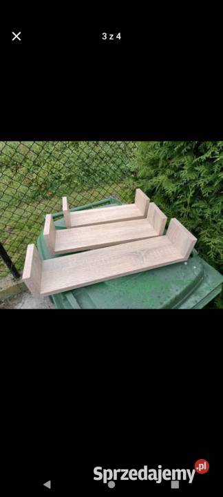 Zestaw 3 półek na ścianę dąb sonoma Jaktorów sprzedam