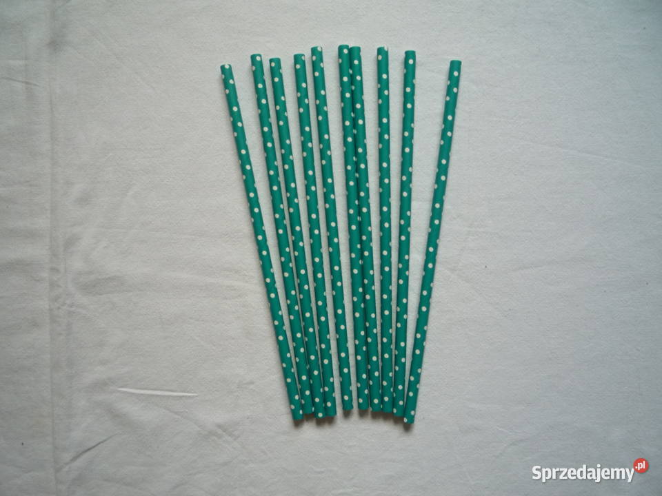 45 sztuk Słomki Papierowe Czerwone Niebieskie