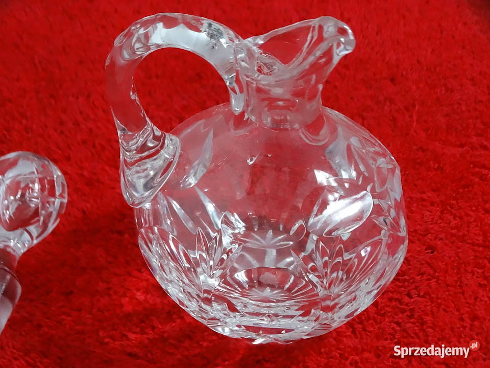 Unikalny Kryształowy KarafkoDzbanek Vintage Zastawa stołowa lubelskie Biłgoraj