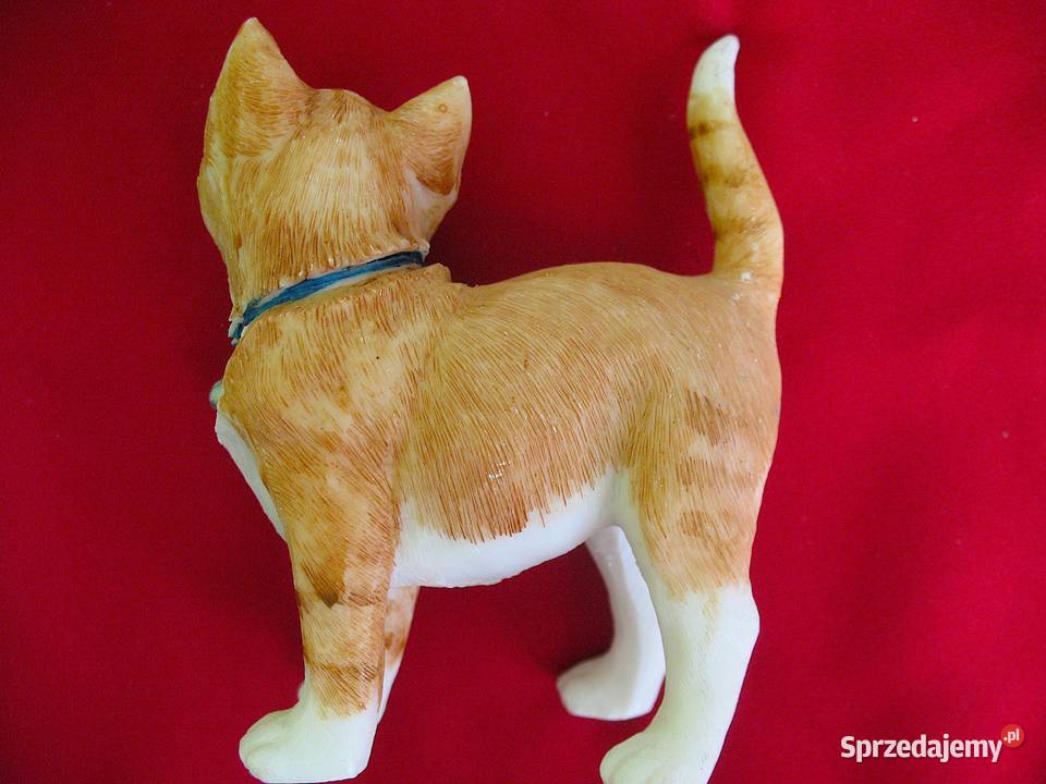 Kot rudy mały kotek ceramika utwardzana 9 x 7 x sprzedam