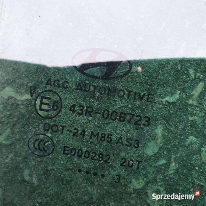 HYUNDAI IX35 I SZYBA DRZWI PRAWA TYL 13R Boczne (drzwi) Łochowice