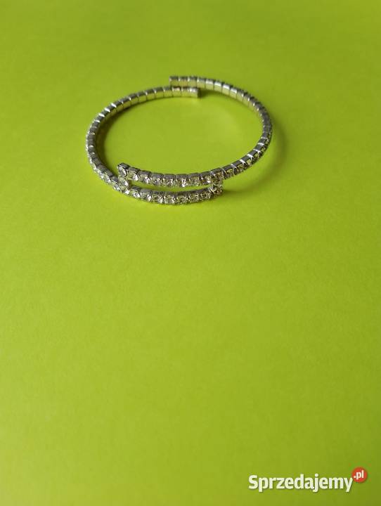 BRANSOLETKA z kryształkami rozchylana średnica 6 Złotniki