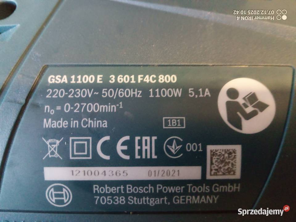 Lisica Bosch GSA 1100 E 1100W Piły szablaste świętokrzyskie sprzedam