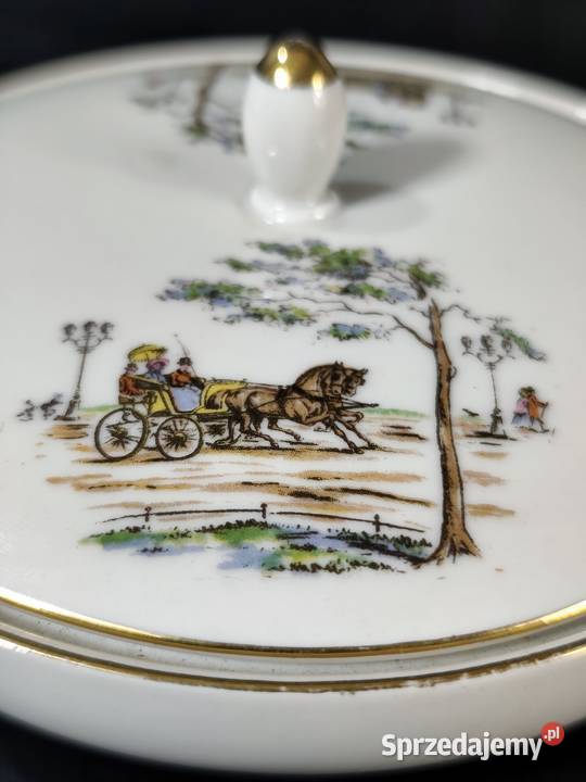Porcelanowe Puzdro Bomboniera Hertel Jacob Lata Poddębice