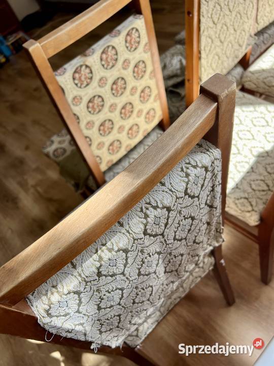 Zestaw 6 drewnianych krzeseł 43cm Siedlce