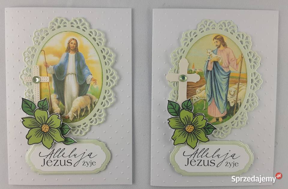 Wielkanoc Kartki ręcznie robione RELIGIJNE A6 Zbójno